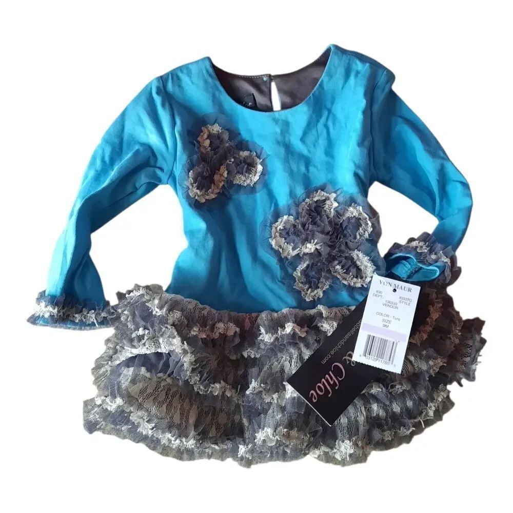 Isobella & Chloe Blue and Gray Dance Dress